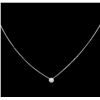 Image 2 : 0.25ctw Diamond Necklace - 14KT White Gold
