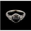 Image 2 : 2.50ctw Black Diamond Ring - 14KT White Gold