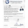 Image 3 : 11.53ctw Dyed Sapphire and Diamond Earrings - 14KT White Gold
