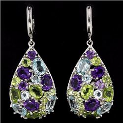 Natural Multi Gemstone Earrings