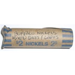 ROLL OF BUFFALO NICKELS40 TOTAL *UNSEARCHED-MIXED* ROLL CAME OUT OF SAFE!!