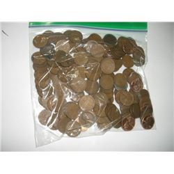 1 POUND OF WHEAT PENNIES APPROX. 150 *UNSEARCHED MIXED DATES & GRADES* WHEAT PENNIES CAME OUT OF SAF