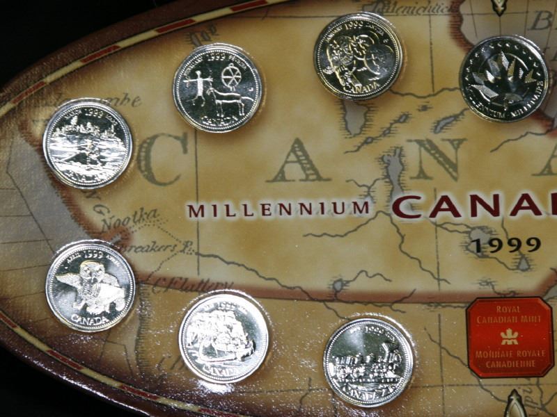 1999 Canada Millennium Quarter Coin Set In Original Packaging From The Royal Canadian Mint 1999 Canada Millennium Quarter Coin Set In Original Packaging From The Royal Canadian Mint