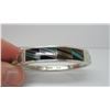 Image 1 : Sterling Silver & Stone Mosaic Bangle Bracelet