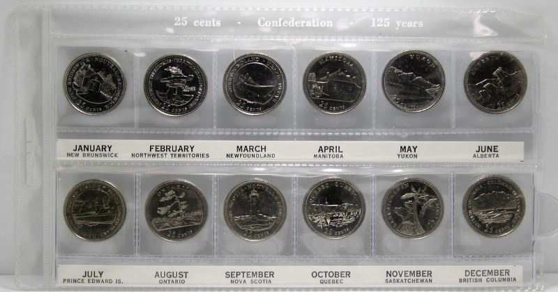 Canada 1992 NWT Join Confederation Gem Silver 25 Cent Coin.