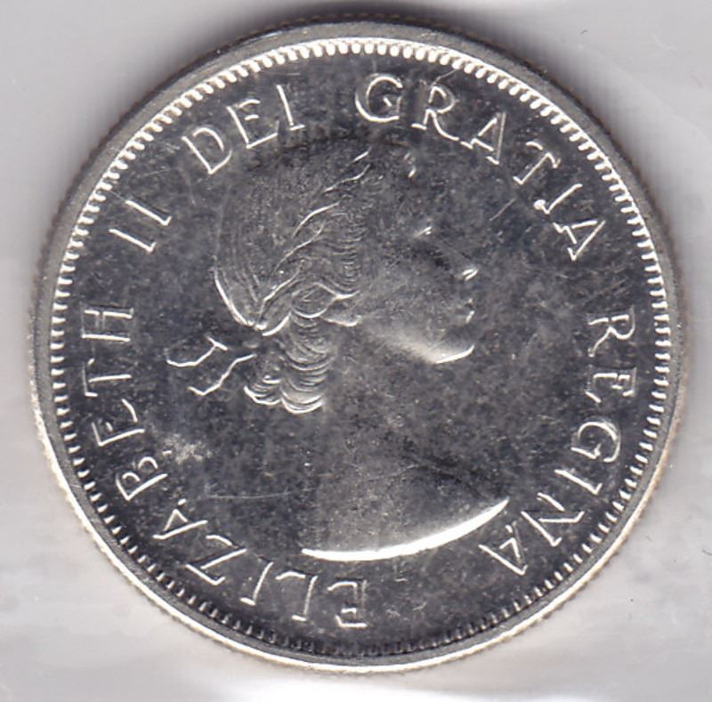 1956 Canadian ICCS Graded Silver 25Cent Quarter Coin MS63