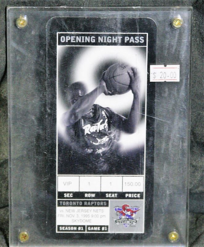 Toronto Raptors 1995 VIP Opening Night Pass