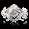 Image 1 : 18K White Gold 0.97ctw Diamond Ring