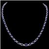 Image 1 : `14k Gold 29ct Sapphire 1.10ct Diamond Necklace