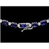 Image 2 : `14k Gold 29ct Sapphire 1.10ct Diamond Necklace