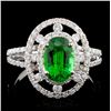 Image 1 : 18K White Gold 1.19ct Tsavorite & 0.62ct Diamond R