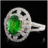 Image 2 : 18K White Gold 1.19ct Tsavorite & 0.62ct Diamond R