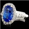Image 2 : 18K White Gold 3.19ct Sapphire & 0.73ct Diamond Ri