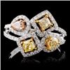 Image 1 : 18K White Gold 1.14ctw Fancy Color Diamond Ring