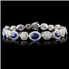 Image 1 : 18K White Gold 9.13ct Sapphire & 3.16ct Diamond Br