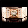 Image 1 : 14K Gold 0.84ctw Fancy Color Diamond Ring