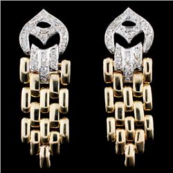 14K Gold 0.67ctw Diamond Earrings