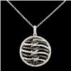 Image 1 : 14K Gold 0.52ctw Fancy Color Diamond Pendant
