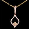 Image 1 : 14K Gold 0.35ctw Fancy Diamond Pendant