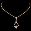 Image 2 : 14K Gold 0.35ctw Fancy Diamond Pendant
