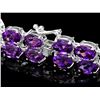 Image 2 : `14k Gold 31ct Amethyst 1.40ct Diamond Bracelet