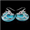 Image 2 : 18K White Gold 11.57ct Turquoise & 0.42ct Diamond