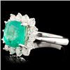 Image 2 : 18K Gold 2.46ct Emerald & 0.81ctw Diamond Ring