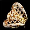 Image 2 : 18K Gold 2.99ctw Fancy Diamond Ring