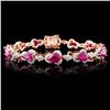 Image 1 : 14K Rose Gold 9.02ct Ruby & 2.51ctw Diamond Bracel