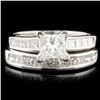 Image 1 : Solid Platinum 3.50ctw Diamond Ring