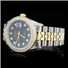 Image 2 : Rolex YG/SS DateJust Men's 1.00ct Diamond Watch