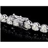 Image 2 : ^18k White Gold 9.00ct Diamond Tennis Bracelet