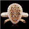 Image 1 : 14K Gold 1.33ctw Fancy Diamond Ring