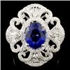 Image 1 : 14K Gold 3.51ct Sapphire & 1.15ctw Diamond Ring