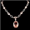 Image 1 : 14K Gold 44.18ct Morganite & 4.25ctw Diamond Neckl
