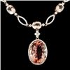 Image 2 : 14K Gold 44.18ct Morganite & 4.25ctw Diamond Neckl