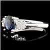 Image 2 : 14K Gold 1.05ct Sapphire & 0.16ctw Diamond Ring