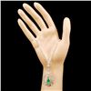 Image 3 : 14K Gold 2.58ct Emerald & 2.00ctw Diamond Necklace