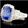 Image 2 : 18K Gold 4.32ct Tanzanite & 1.36ctw Diamond Ring