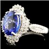 Image 2 : 18K Gold 5.03ct Tanzanite & 0.52ctw Diamond Ring