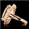 Image 3 : 14K Gold 17.86ct Morganite & 0.94ctw Diamond Ring