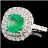 Image 2 : 18K Gold 2.06ct Emerald & 0.91ctw Diamond Ring