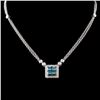Image 1 : 14K White Gold 0.69ctw Fancy Color Diamond Necklac