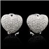 Image 1 : 14K White Gold 1.04ctw Diamond Earrings