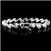 Image 2 : 14K White Gold 1.00ctw Diamond Bracelet