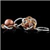Image 2 : 14K Gold 9.5MM Pearl & 1.99ct Fancy Diamond Earrin