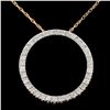 Image 1 : 14K Gold 0.80ctw Diamond Pendant