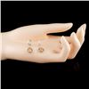 Image 2 : 14K Gold 0.76ctw Fancy Color Diamond Earrings