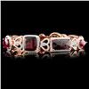 Image 1 : 14K Gold 32.53ct Tourmaline & 2.84ctw Diamond Brac