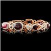 Image 2 : 14K Gold 32.53ct Tourmaline & 2.84ctw Diamond Brac